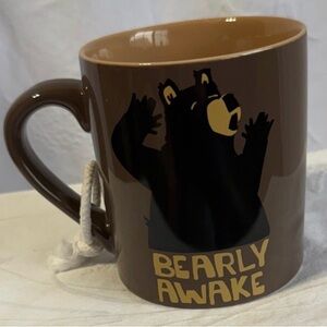 "Bearly Awake"  Brown Coffee Mug